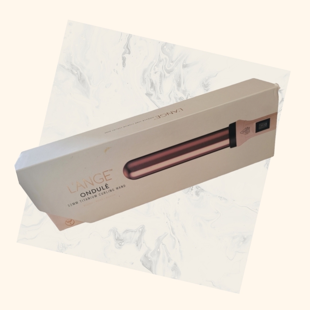 Lange Ondulè 32 Milimeter Titanium Curling Wand with Box Blush Rose Pink